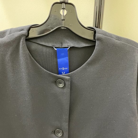 Kit & Ace Collarless Stretch Jacket Button Down Knit (M) - Picture 5 of 11